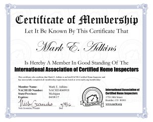 InterNACHI Membership Certificate